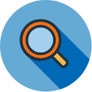 Find Materials quick link icon with magnifying glass