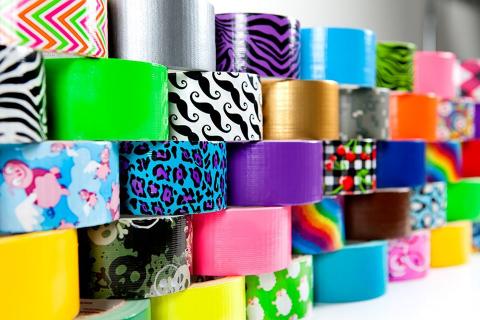 multi colored duck tape