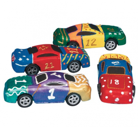 colorful foam race cars