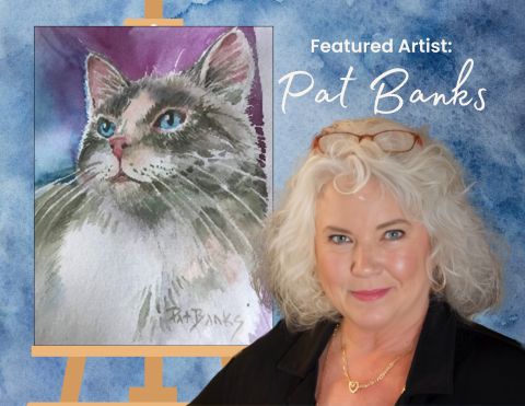 Pat Banks Watercolor cat