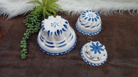 painted vintage jello molds