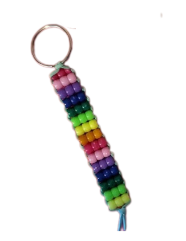 Image of pony bead keychain