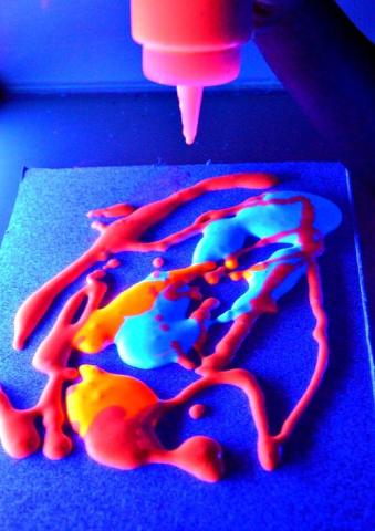 Image of abstract neon paint