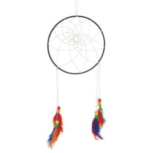 dream catcher with colorful feathers