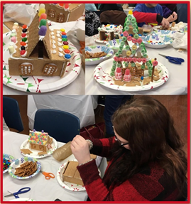 children making graham cracker houses