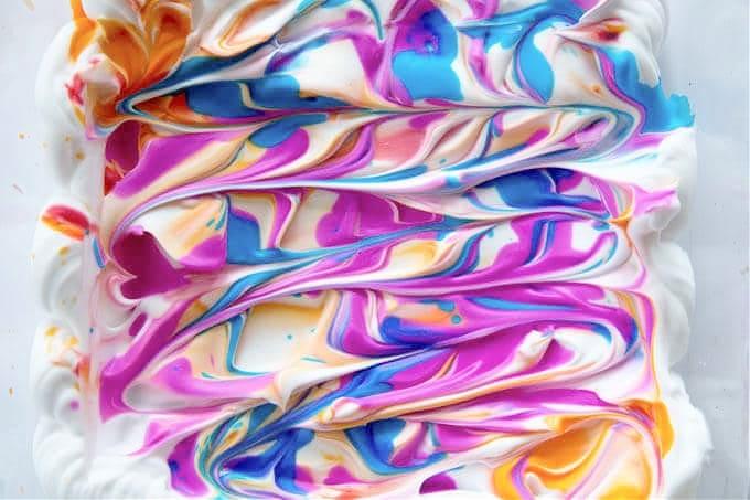 shaving cream marbling