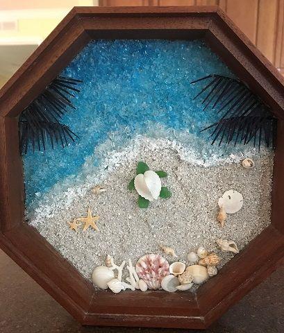 ocean themed shadow box