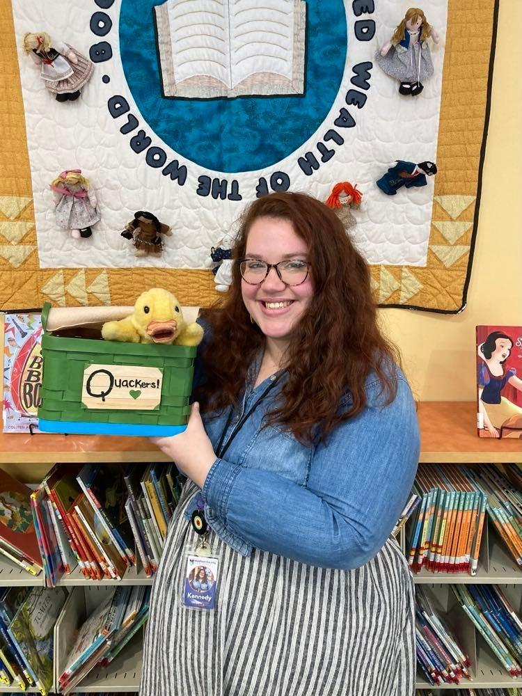 Ms. Kennedy with Quackers