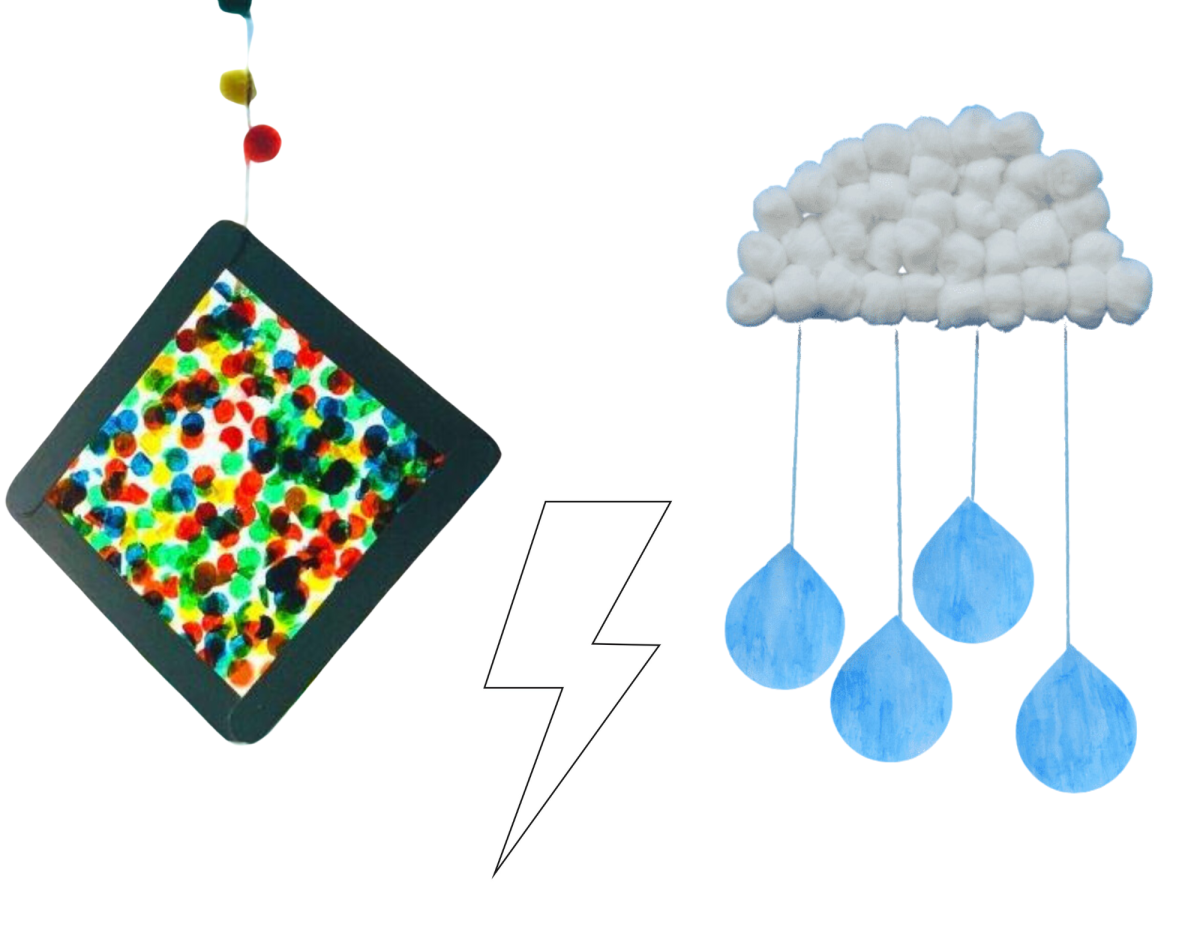 image of suncatcher, lightning bolt, and cloud art