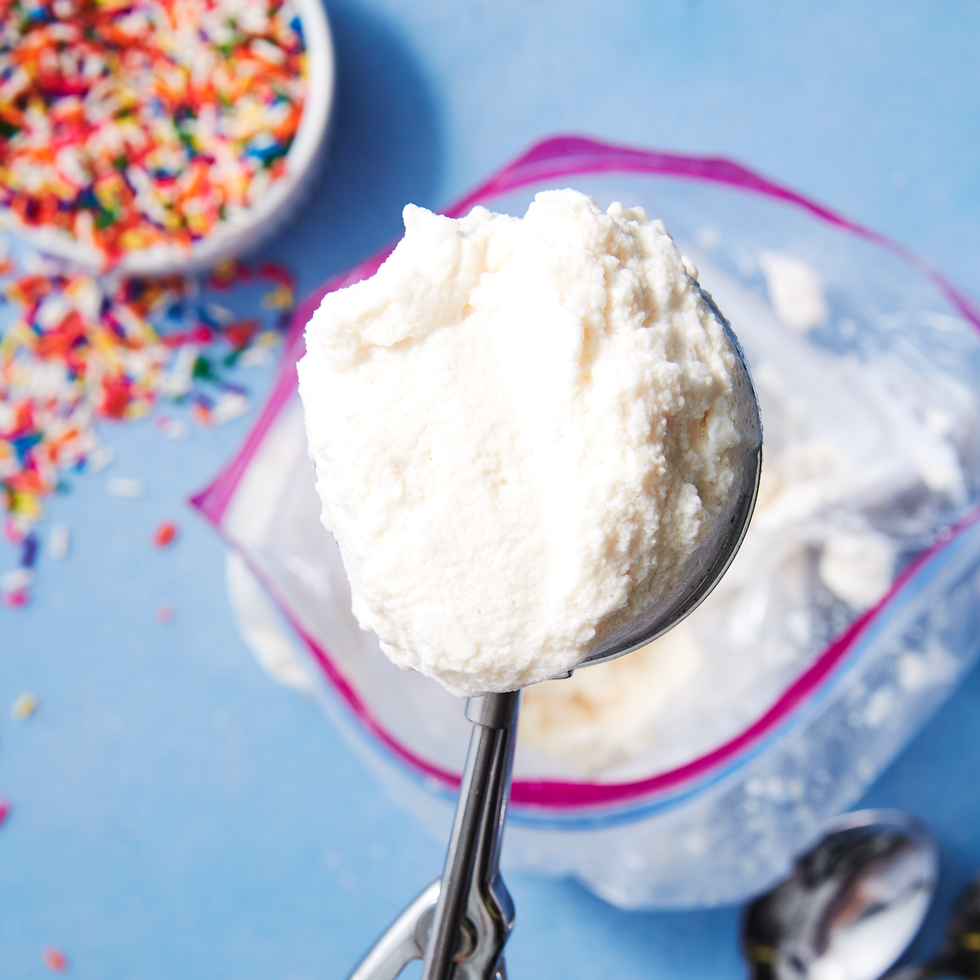 ice cream in a bag