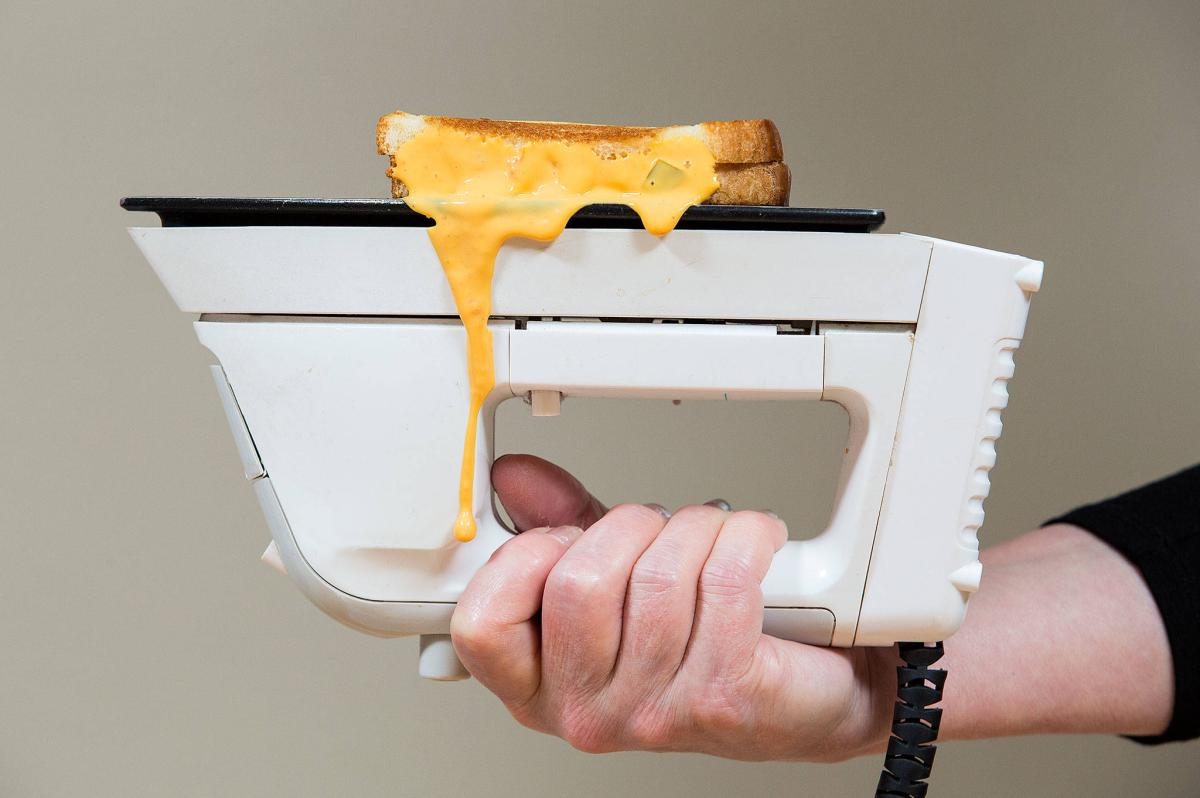 grilled cheese on iron