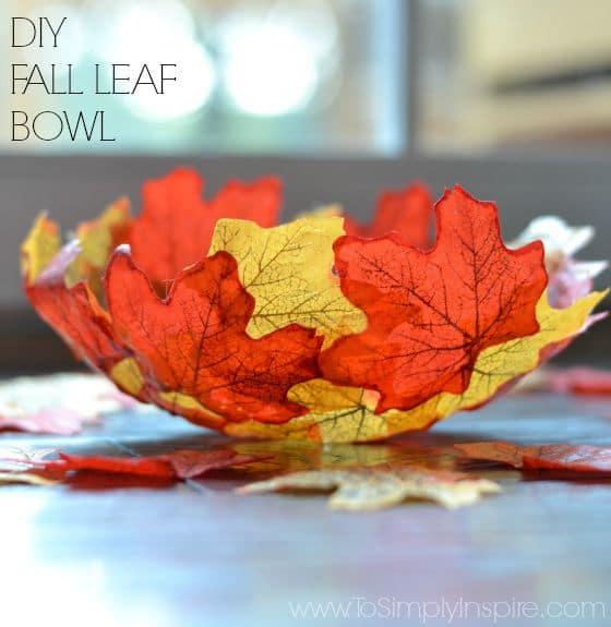 DIY Fall Leaf Bowls